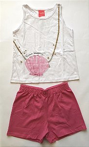 Conjunto Fem Infantil Meia Malha e Cotton - Kely Kety - 43717