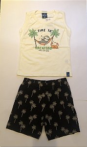 Conjunto Masc Infantil Meia Malha e Moletinho - Rei Rex - 45313