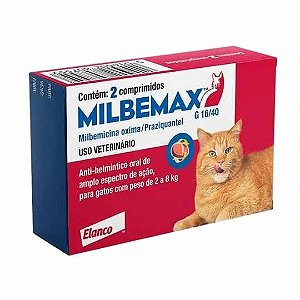Milbemax Gato 2 a 8 Kg com 2 Comprimidos
