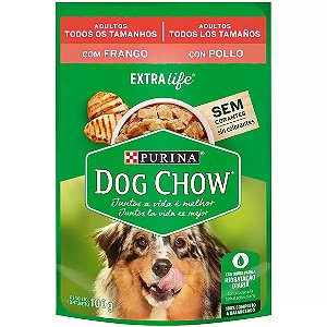 Ração Úmida Dog Chow Cães Adultos Frango 100 g