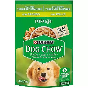 Ração Úmida Dog Chow Cães Filhotes Frango 100 g