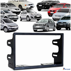 MOLDURA PAINEL 7" GOLF 99/13 POLO 02/14 FOX 10/13 FIESTA 03/11 ECOSPORT 04/12 2DIN PTO CHINES - PERMAK