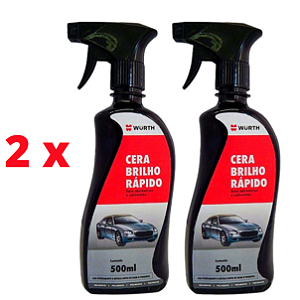KIT X 2 CERAS BRILHO RÁPIDO 500ML - WURTH