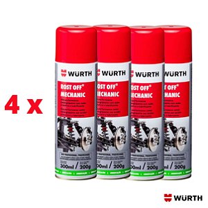 KIT 4 x DESENGRIPANTE  ROST  OFF MECHANIC 300ML - WURTH 0890200301