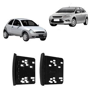 MOLDURA PAINEL 7" FOCUS 98/04 KA 96/08 ESCORT 93/96 RANGER 93/12 2DIN PRETO - PERMAK