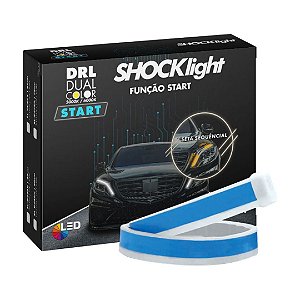 FITA DE LED DRL 75 CM BRANCA E AMBAR CONJUGADA COM SETA - SHOCKLIGHT SL-DC75