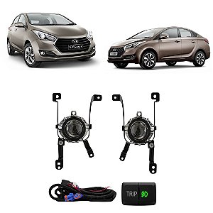 KIT FAROL AUX HB20 16/19 C/GR BT/ORIG - SHOCKLIGHT (GRADE SEPARADA)