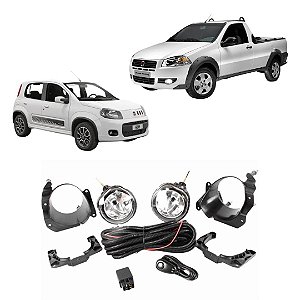 KIT FAROL AUX STRADA WORK 12/14 UNO 10/ BT/ALT - SHOCKLIGHT