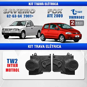 KIT TRAVA ELET FOX/SAVEIRO G2/G3/G4 2P TRAGIAL TW2MN