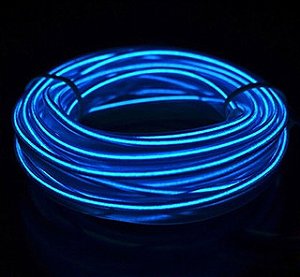 KIT FITA LED NEON PAINEL INTERIOR CARRO 5 METROS AZUL ESCURO
