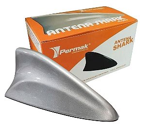 ANTENA TUBARÃO DECORATIVA PRATA - PERMAK