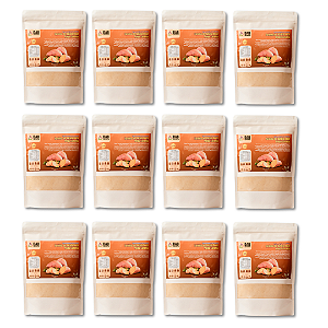 Kit 12 Un Suplemento Farinha Batata Doce Polpa Laranja Pó 5.4kg