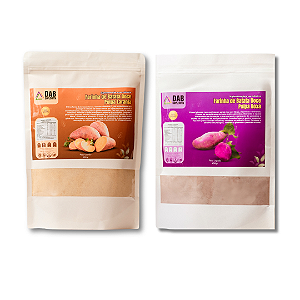 Kit 2 Un Suplemento Farinha Batata Doce Polpa Laranja e Roxa Pó 900g