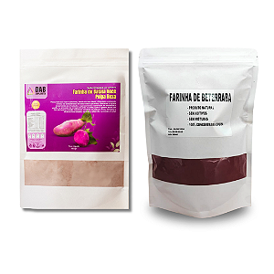 Kit 2 Un Suplemento Farinha Batata Doce Polpa Roxa e Beterraba Pó 950g