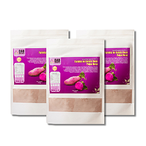 Kit 3 Un Suplemento Farinha Batata Doce Polpa Roxa Pó 1.350kg