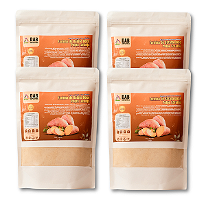 Kit 4 Un Suplemento Farinha Batata Doce Polpa Laranja Pó 1.8kg