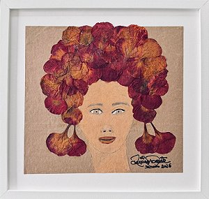 Colagem mista de Alamanda-roxa M| By Regina Duarte