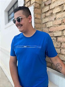 Camiseta 100% Algodão Premium Azul Royal