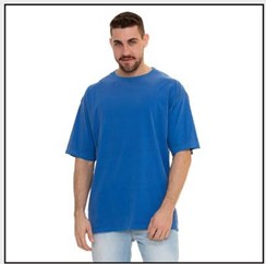 Camiseta 100% Algodão Oversized Estonada Azul Royal