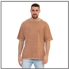 Camiseta 100% Algodão Oversized Estonada Marrom