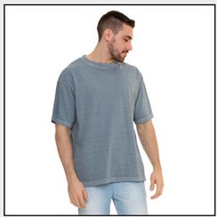 Camiseta 100% Algodão Oversized Estonada Cinza