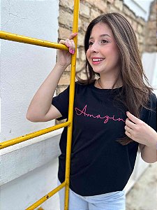 T-Shirt Premium Preto Amazing