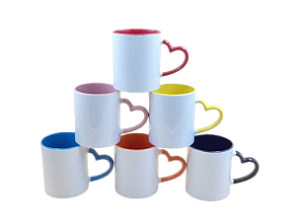 Caneca com Alça em Formato de Coração