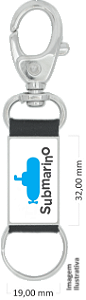 Chaveiro Tubo Personalizado 32x19mm