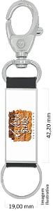 Chaveiro Tubo Personalizado 42x19mm