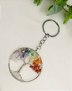 Chaveiro Árvore da Vida com 7 Chakras