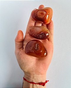 Ágata de Fogo Rolada G - Coragem, autoconfiança e disposição