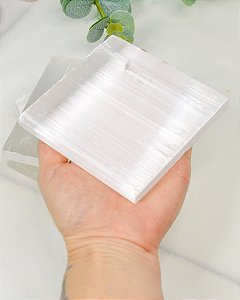 Placa de Selenita Branca 220 à 250g - Limpeza Energética, Paz de Espírito, Cansaço Mental e Dores