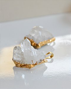 Pingente Drusa de Cristal Dourado - Amplificador, Iluminador e Purificador