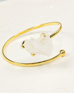 Bracelete Gaia Drusa de Cristal Dourado - Amplificador, Iluminador e Purificador