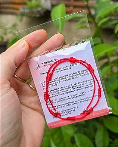 Pulseira Kabbalah dos 7 nós - Amuleto de Proteção e Prosperidade