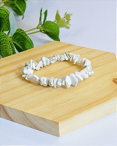 Pulseira de Howlita - Paciência, Ansiedade, Equilíbrio de Emoções e Paz