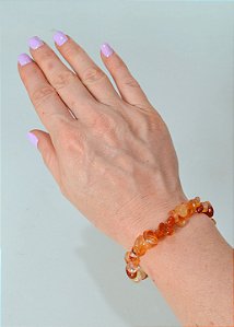 Pulseira de Cornalina - Alegria de Viver, Procrastinação, Disposição e Motivação