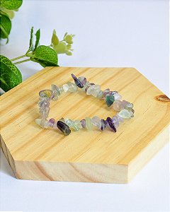 Pulseira de Fluorita Arco-Íris - Superação, Despertar Espiritual, Purificação, Ordem e Concentração