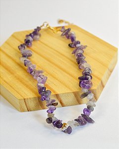 Choker de Ametista -  Intuição, Conexão, Espiritualidade e Eleva a Vibração