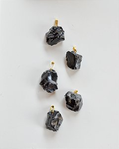 Pingente de Obsidiana Negra - Proteção, Concentração, Autodescoberta, Consciência sobre seus Erros