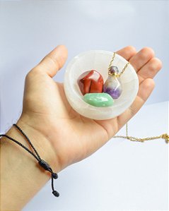 Bowl Mini de Selenita - Limpeza Energética, Paz de Espírito, Cansaço Mental e Dores