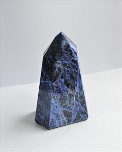 Ponta de Sodalita - Peça única PSODA01 325g - Direcionamento, Clareza Mental, Decisões, Discernimento