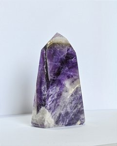 Ponta de Ametista Chevron - Peça única PCHEVRON01 333g - Abertura 3º Olho, Intuição, Negatividade, Soluções e Harmonia