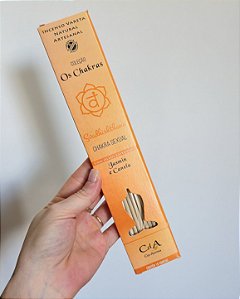 Incenso Natural Cia do Aroma Chakras - Chakra Sacral - Jasmim e Canela