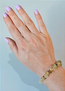 Pulseira de Quartzo Rutilado - Cura do Passado, Manifestação, Amplificador, Viagens Astrais