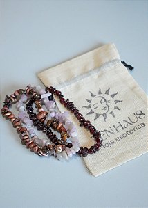 Conjunto Amor e Relacionamentos - Kunzita, Granada e Rodonita