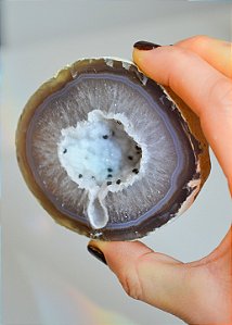 Geodo de Ágata - Peça única GA5 345g - Sorte, Harmonia, Proteção, Amplificação Energética e Estabilidade