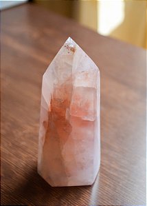 Ponta de Quartzo Rosa - Peça única 316g - Autoestima, Amor, Gratidão e Relacionamentos