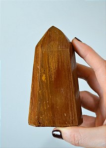 Ponta de Jaspe Amarelo - Peça única 345g - Dinamismo, Maré de Sorte, Autorrealização e Ideias