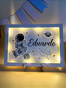 Quadro Iluminado Personalizado - Astronauta